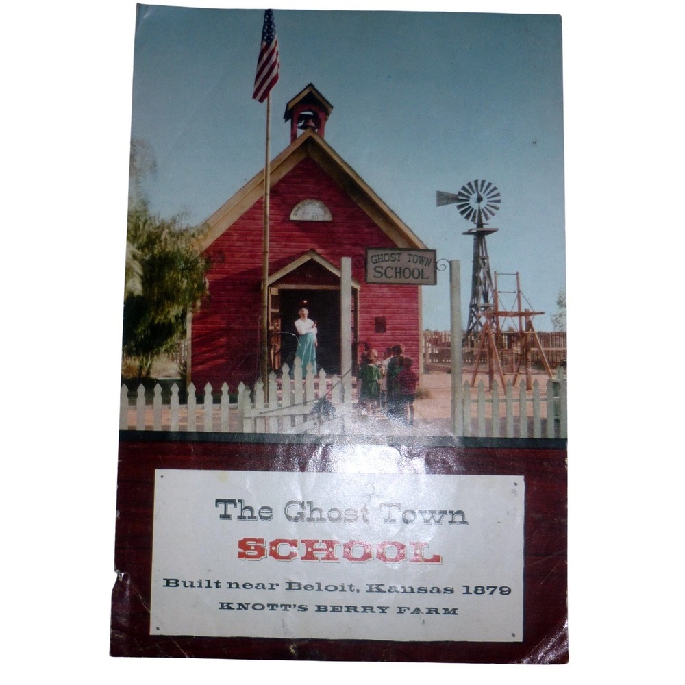 1950s Knott's Berry Farm Ghost Town School Souvenir Brochure Mailer Beloit KS
